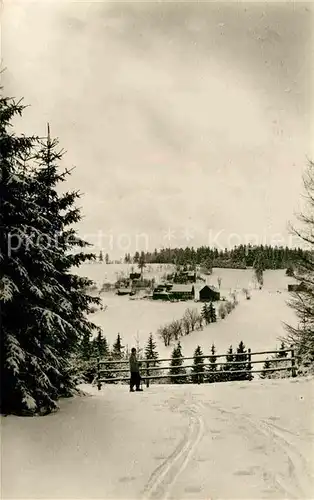 Schellerhau Winter Panorama Kat. Altenberg