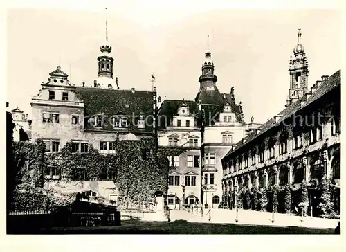 Dresden Stallhof vor der Zerstoerung Kat. Dresden Elbe