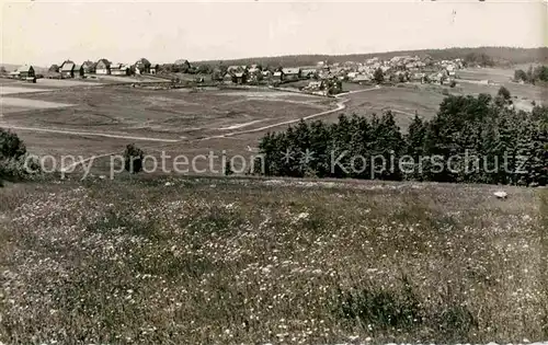 Frauenwald Thueringen Panorama Wiese Kat. Frauenwald