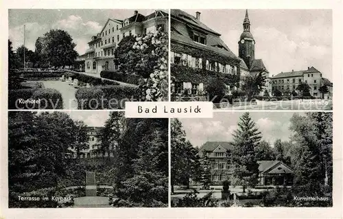 Bad Lausick Kurhotel Hauptstr Terrasse Kurpark Kurmittelhaus Kat. Bad Lausick