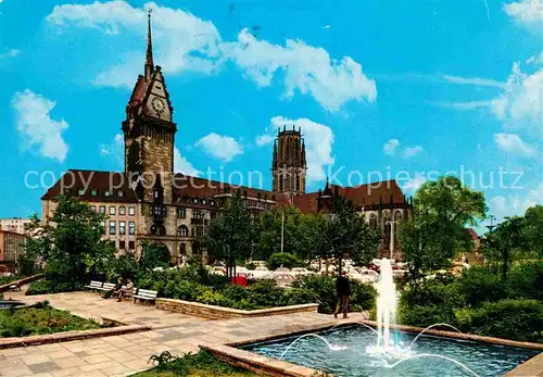 Duisburg Ruhr Rathaus Park Brunnen Kat. Duisburg