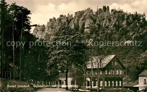 Jonsdorf Gasthaus Gondelfahrt mit Nonnenfelsen Kat. Kurort Jonsdorf