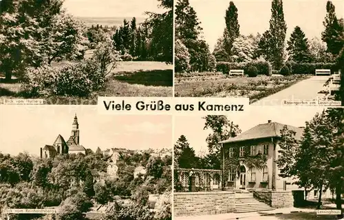 Kamenz Sachsen Hufberg Rosengarten Lessinghaus Reinhardsbergblick Lessinghaus Kat. Kamenz