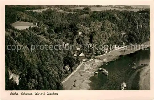 Rathen Saechsische Schweiz Kurort Faehre Elbe  Kat. Rathen Sachsen