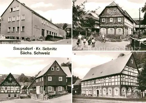 Saupsdorf Einkaufszentrum Umgebindehaus Konsum Gaststaette Raeumichtmuehle Kat. Kirnitzschtal