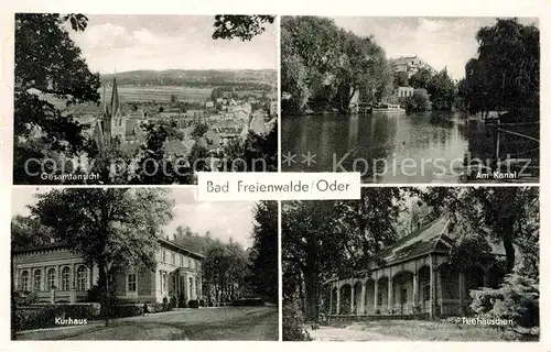 Bad Freienwalde Kanal Kurhaus Teehaeuschen Panorama Kat. Bad Freienwalde