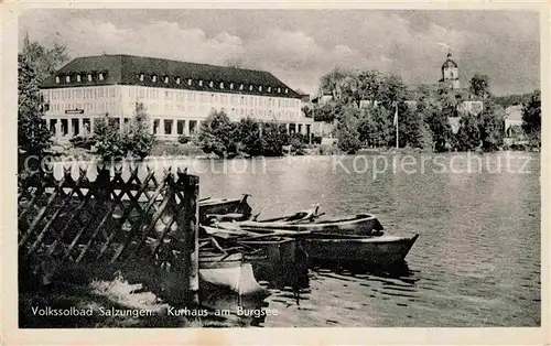 Salzungen Bad Volkssolbad Kurhaus Burgsee Kat. Bad Salzungen