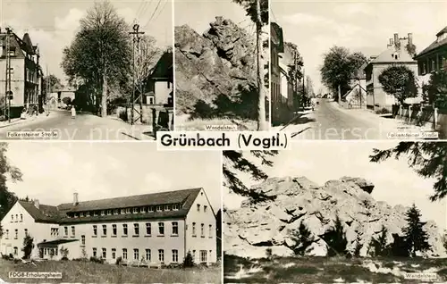 Gruenbach Vogtland Falkensteiner Strasse Wendelstein FDGB Erholungsheim Kat. Gruenbach Vogtland