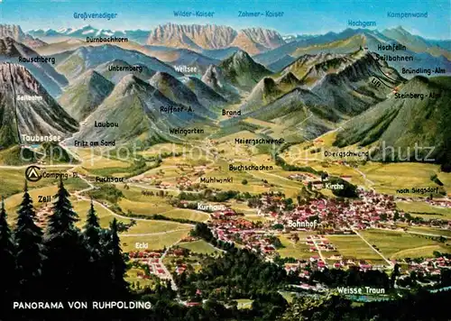 Ruhpolding Panoramakarte Kat. Ruhpolding