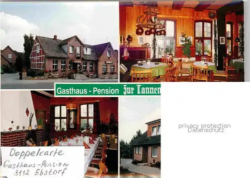 Ebstorf Gasthaus Pension Zur Tannenworth Doppelkarte Kat. Ebstorf