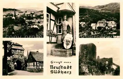 Neustadt Harz Fachwerk Ruine Kat. Neustadt Harz