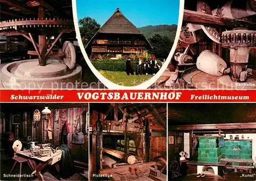 Gutach Schwarzwald Freilichtmuseum Schneidertisch Plotzsaege Kunst Hanfreibe Kat. Gutach