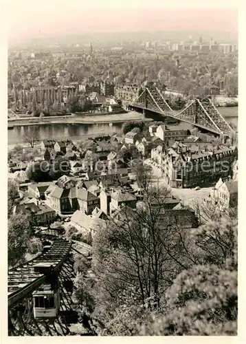 Dresden Blick von der Loschwitzhoehe Kat. Dresden Elbe