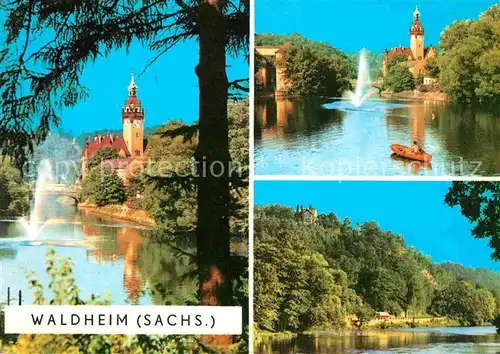 Waldheim Sachsen Rathaus Fontaene Kat. Waldheim Sachsen