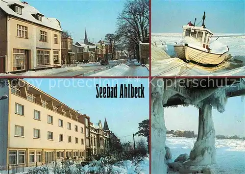 Ahlbeck Ostseebad Lindenstrasse Fischerboot Ferienheim Frithjof FDGB Ferienheim Kurt Buerger Kat. Heringsdorf Insel Usedom