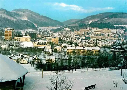 Laasphe Kneipp Heilbad Winterpanorama Blick aus dem Kurpark Kat. Bad Laasphe