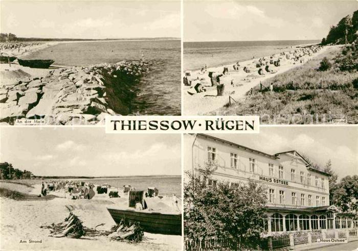 Thiessow Ostseebad Ruegen Mole Strand Haus Ostsee Kat Thiessow Nr