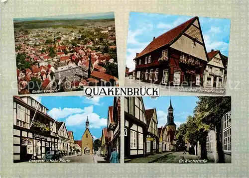 Quakenbrueck Gesamtansicht Gaststaette Zur Hopfenbluete Kirchstrasse Langestrasse Hohe Pforte Kat. Quakenbrueck
