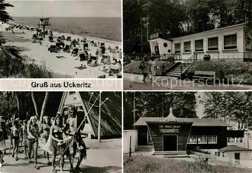 ueckeritz Usedom Strand Strandklause Neptunfest Fischerhuette Kat. ueckeritz Usedom
