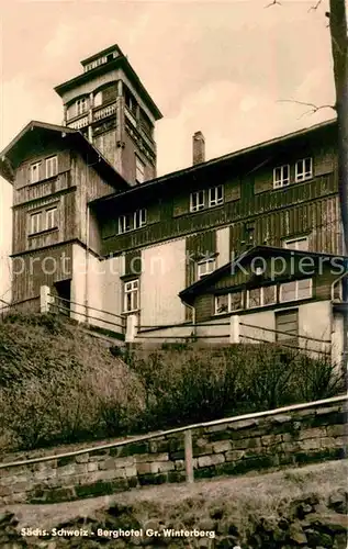 Saechsische Schweiz Berghotel Winterberg Kat. Rathen Sachsen