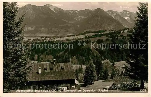 Oberstdorf Tiefenbach Alpengasthof Sesselalpe Kat. Oberstdorf