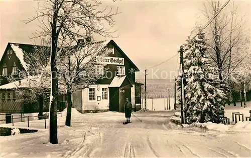 Schellerhau Winter Oberer Gasthaus  Kat. Altenberg