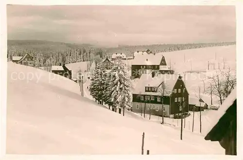 Annaberg Buchholz Erzgebirge Winterlandschaft Ortsansicht Kat. Annaberg