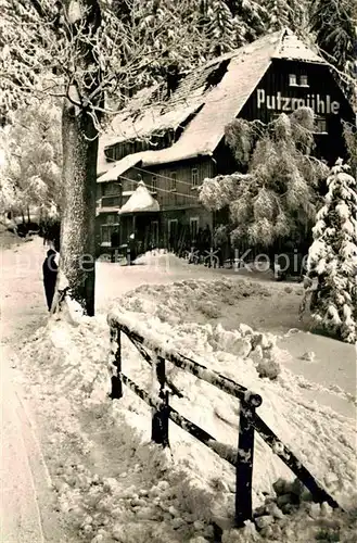 Baerenfels Erzgebirge Gaststaette Fremdenhof Putzmuehle Winter Kat. Altenberg