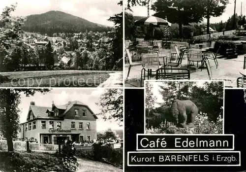 Baerenfels Erzgebirge Cafe Edelmann Kat. Altenberg