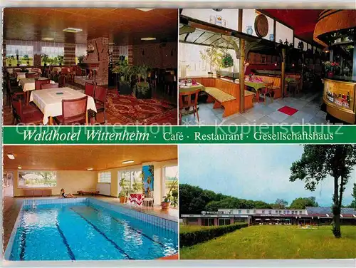 Westerstede Waldhotel Wittenheim Cafe Restaurant Hallenbad Doppelkarte Kat. Westerstede