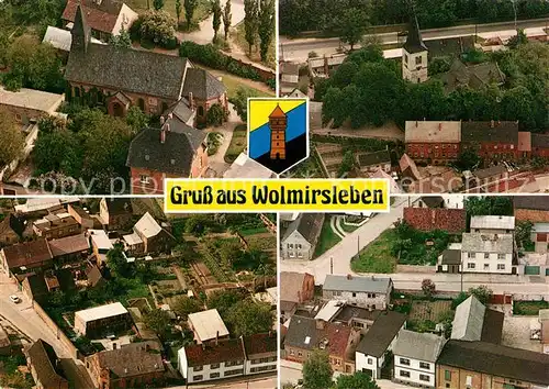 Wolmirsleben Kirchen Bauerngraben Ernst Wille Strasse Fliegeraufnahmen Kat. Wolmirsleben