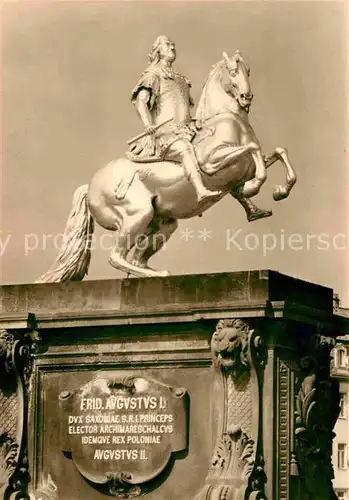 Dresden Goldene Reiter Denkmal August Starken Kat. Dresden Elbe