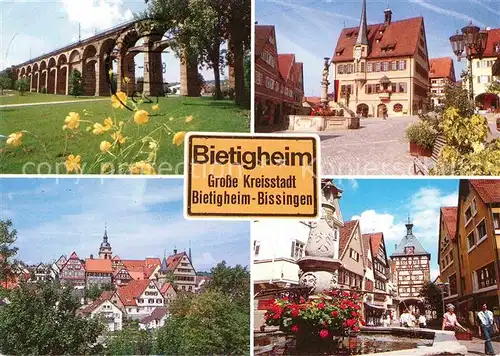 Bietigheim Bissingen Viadukt Rathaus Altstadt Unteres Tor Brunnen Altstadt Kat. Bietigheim Bissingen