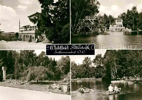 Seifhennersdorf Waldbad Silberteich Ruderboote  Kat. Seifhennersdorf