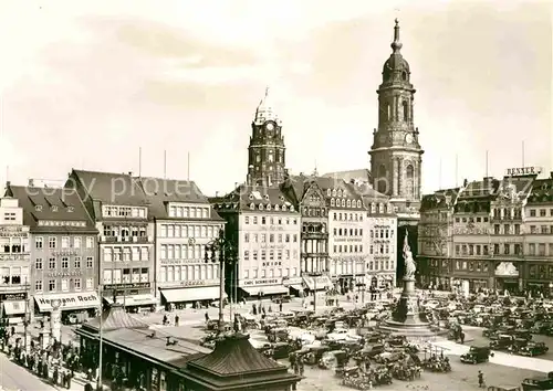 Dresden Altmarkt Siegesdenkmal Kreuzkirche Kat. Dresden Elbe