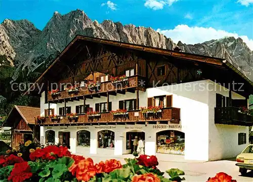 Grainau Gaestehaus Edi und Maria Schoenach Alpenblick Kat. Grainau