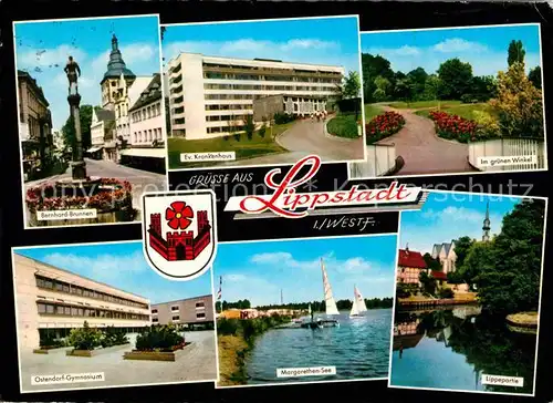 Lippstadt Bernhard Brunnen Krankenhaus Im gruenen Winkel Lippe Margarethen See Ostendorf Gymnasium Kat. Lippstadt