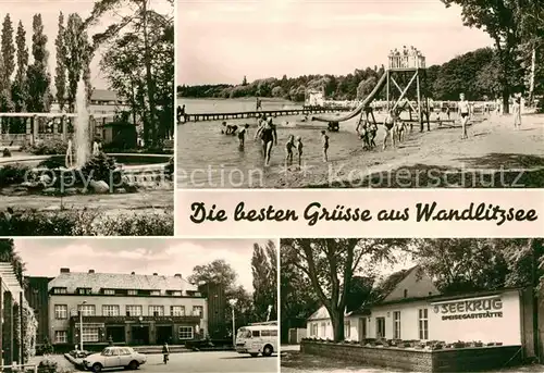 Wandlitz Springbrunnen Strand Speisegaststaette Seekrug Kat. Wandlitz