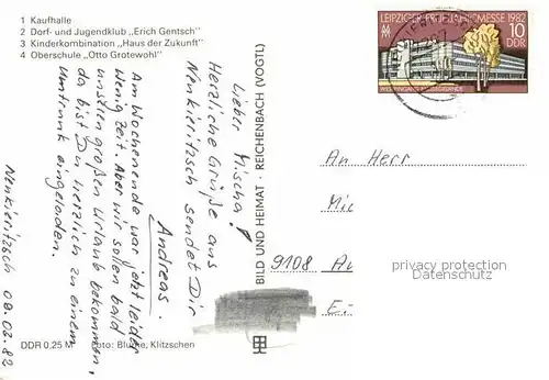 Neukieritzsch Kaufhalle Jugendklub Erich Gentsch Haus der Zukunft Oberschule Otto Grotewohl Kat. Neukieritzsch