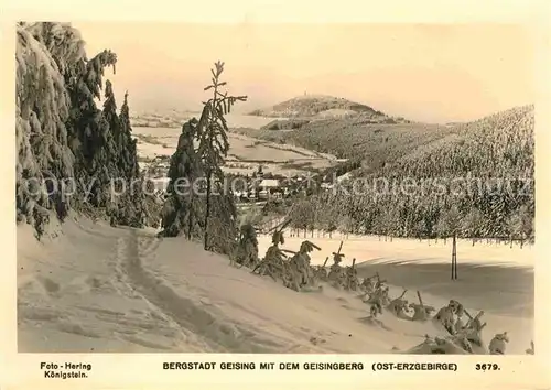 Geising Erzgebirge Geisingberg Winter Kat. Geising Osterzgebirge
