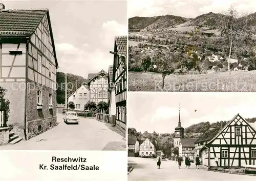 Reschwitz Fachwerk Wartburg Kirche Panorama Kat. Saalfelder Hoehe