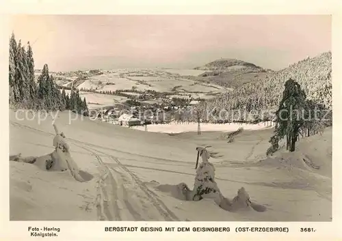 Geising Erzgebirge Winter Berg Kat. Geising Osterzgebirge