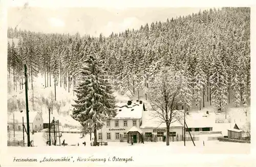 Hirschsprung Ferienheim Ladenmuehle Winter Kat. Altenberg