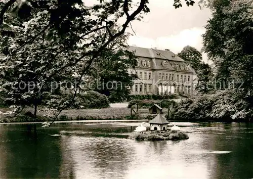 Gaussig Erholungsheim der Technischen Universitaet Dresden Schwanenteich Schloss Kat. Doberschau Gaussig