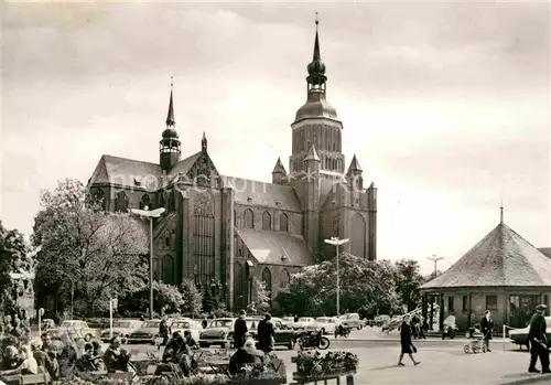 Stralsund Mecklenburg Vorpommern Leninplatz Marienkirche Kat. Stralsund