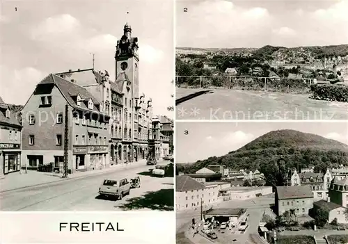 Freital Rathaus Teilansicht Blick zum Windberg Kat. Freital