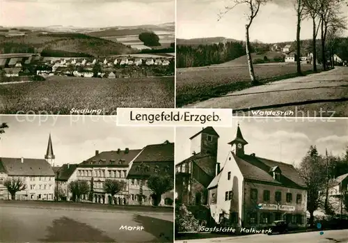 Lengefeld Erzgebirge Waldesruh Markt Gaststaette Kalkwerk Siedlung Kat. Lengefeld Erzgebirge
