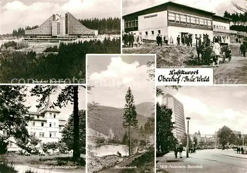 Oberhof Thueringen Interhotel Panorama Schanzenbaude Glueckauf Erholungsheim FDGB Erholungsheim Rennsteig Kat. Oberhof Thueringen