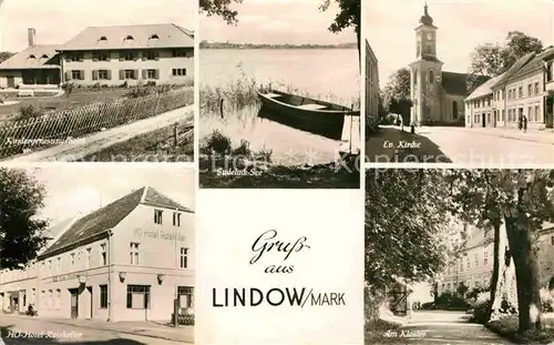 Lindow Mark Kindergenesungsheim Gudelack See Ev Kirche HO Hotel Ratskeller Am Kloster Kat. Lindow Mark