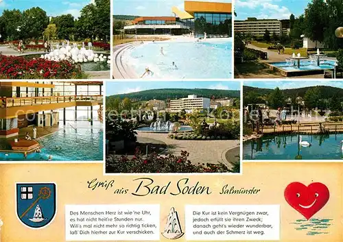 Salmuenster Bad Soden Kurort Heilbad im Kinzigtal Kurpark Wasserspiele Thermalbad Kat. Bad Soden am Taunus